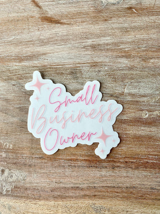 Small business owner - Clear Sticker