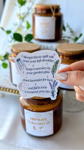 Salt, Rosemary, Lavender & Love Sticker ~ Practical Magic Inspired