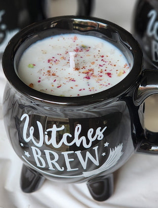 Witches Brew Cauldron Crystal Candle