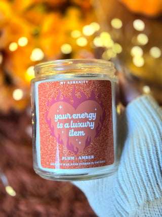 Life of a Showgirl Collection by My Serenity Shop – three Taylor Swift inspired candles (Ready For My Showgirl Era, My Energy is Expensive, Your Energy is a Luxury Item) with new Swiftie air fresheners – online exclusive drop.”