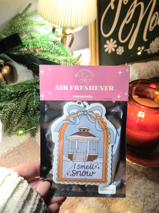 I smell snow air freshener, gilmore girls 