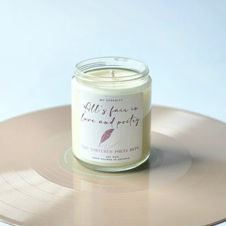 All's fair in love and poetry, Taylor Swift inspired candles from the tortured poets department. 