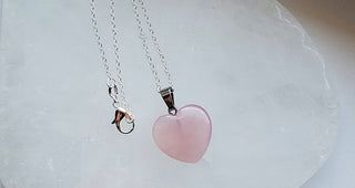 Rose Quartz Heart Necklace