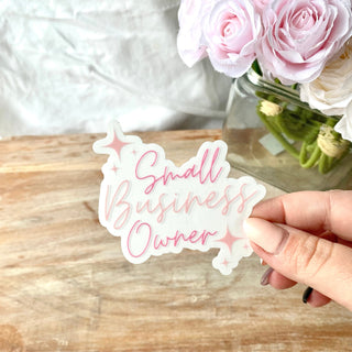 Small business owner - Clear Sticker